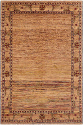 handmade Modern Gabbeh Beige Blue Hand Knotted RECTANGLE 100% WOOL area rug 9  x 10